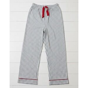 Addie Lou Blu Gingham Pajama Pants Gray White Size M NWT‎